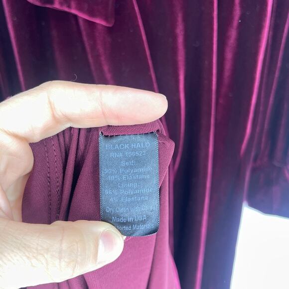 Black Halo Red Velvet Ruby Dress Size 12 - Picture 8 of 9